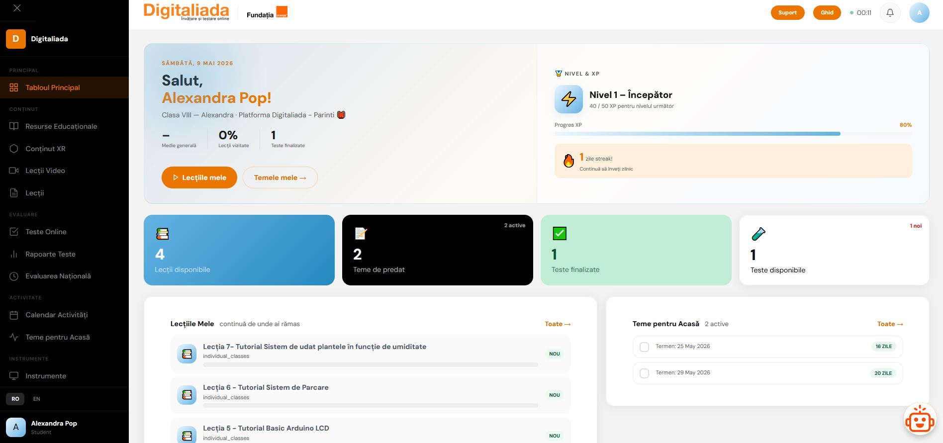 Elev dashboard